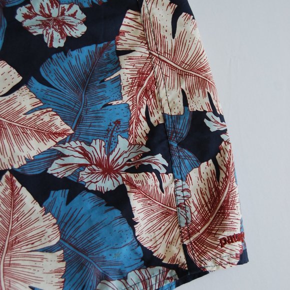 Patagonia swim trunks board shorts floral blue 36 - Picture 5 of 7